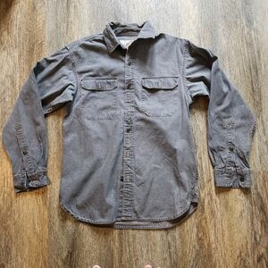 RedHead Bass Pro Shop Workwear Shirt Mens S Gray Long Sleeve 100% Cotton